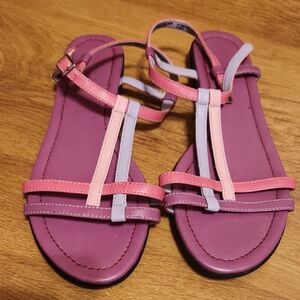 Sonoma Pink and Purple Strappy Sandals